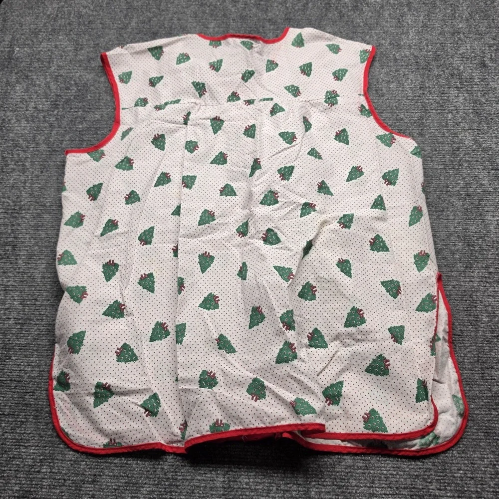 Vtg Holiday Kitchen Lot Haband Christmas Tree Apron Top XL + 4 Hand Towels Noel